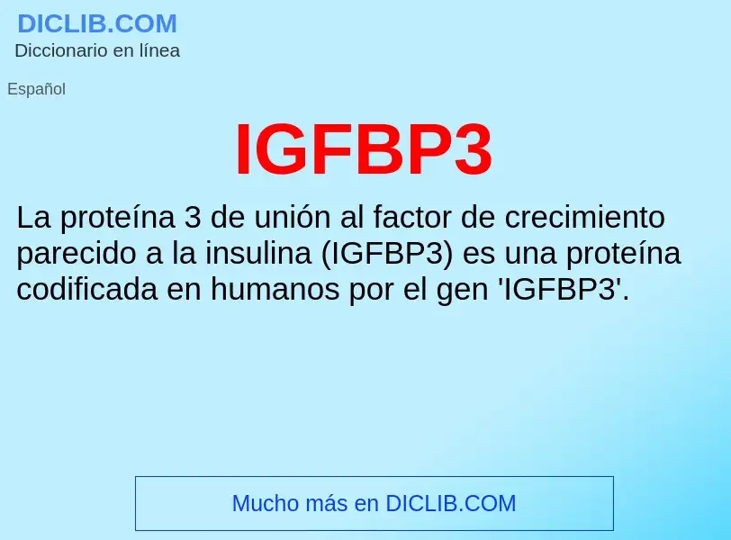 Wat is IGFBP3 - definition