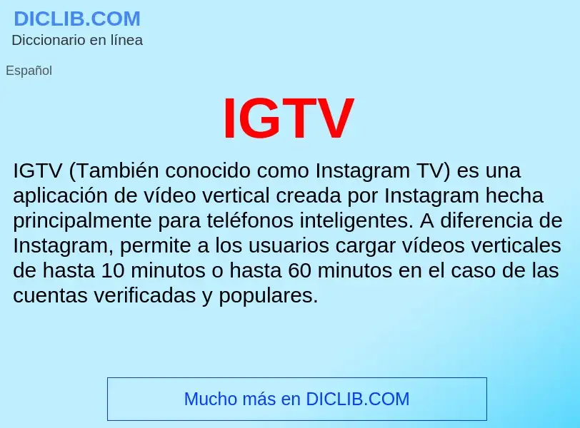 Wat is IGTV - definition