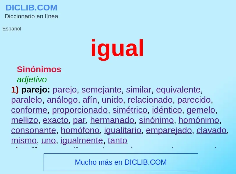 Wat is igual - definition