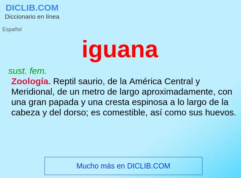 What is iguana - meaning and definition