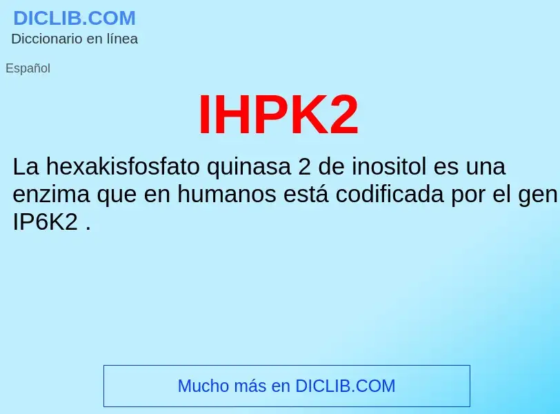 Wat is IHPK2 - definition