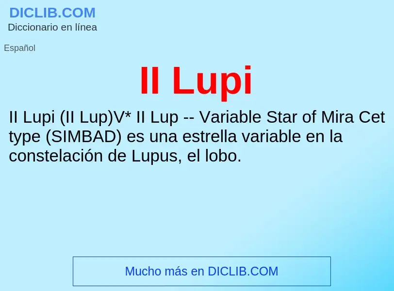 Wat is II Lupi - definition