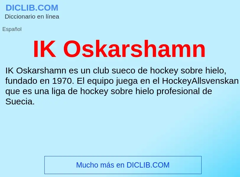 Wat is IK Oskarshamn - definition