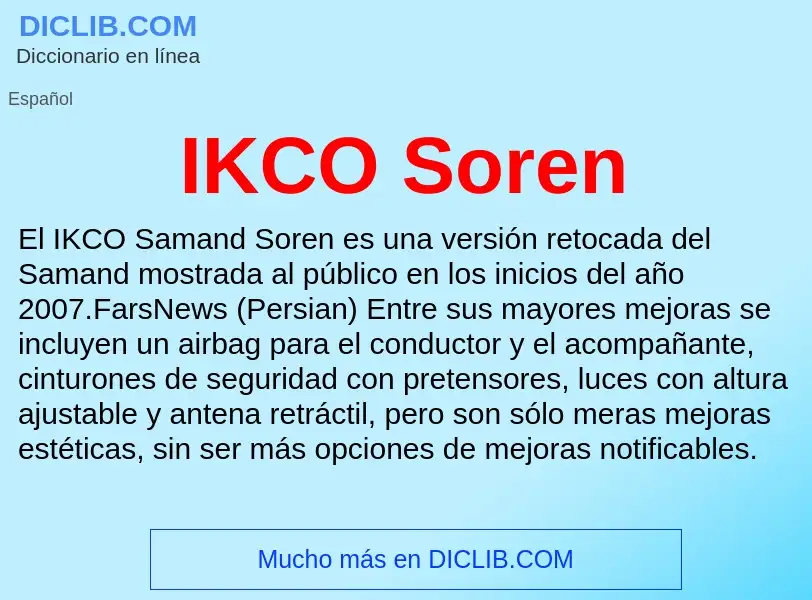 Wat is IKCO Soren - definition