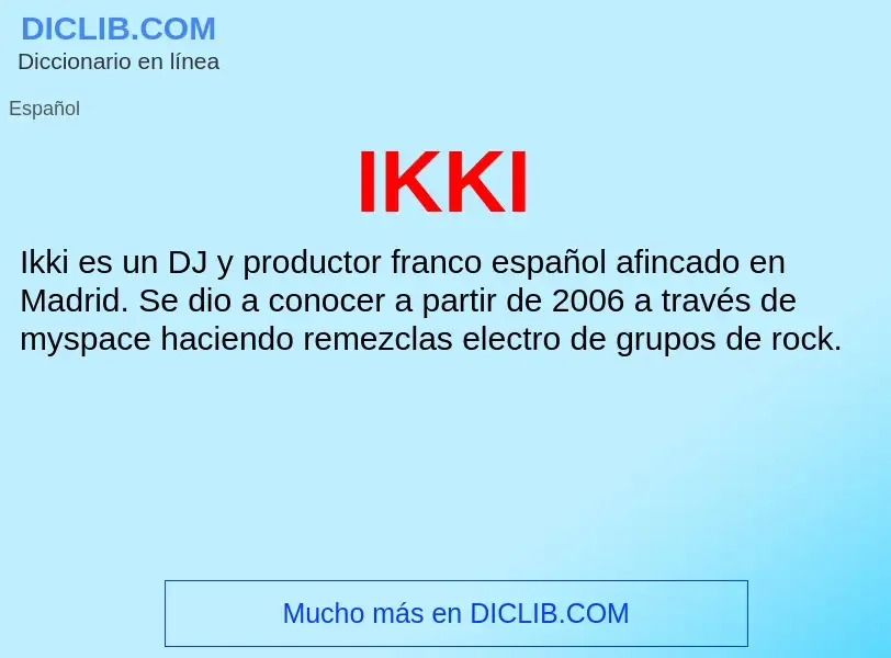 Wat is IKKI - definition