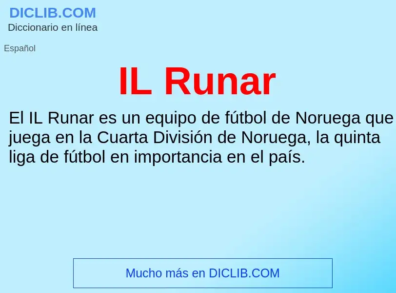 Wat is IL Runar - definition