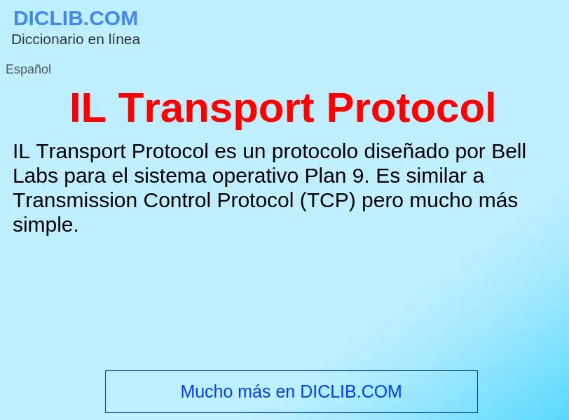 Wat is IL Transport Protocol - definition