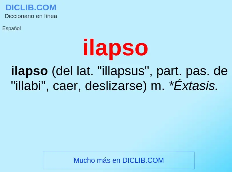 Was ist ilapso - Definition