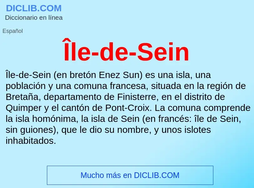 O que é Île-de-Sein - definição, significado, conceito