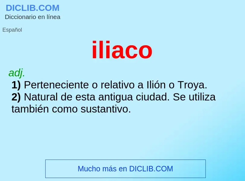 Wat is iliaco - definition