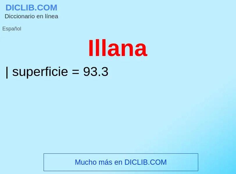 ¿Qué es Illana? - significado y definición