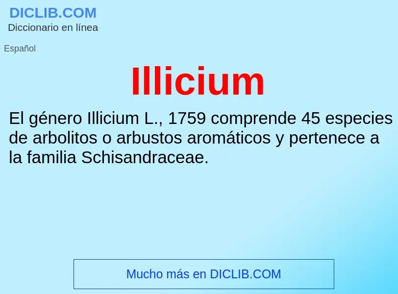 Was ist Illicium - Definition