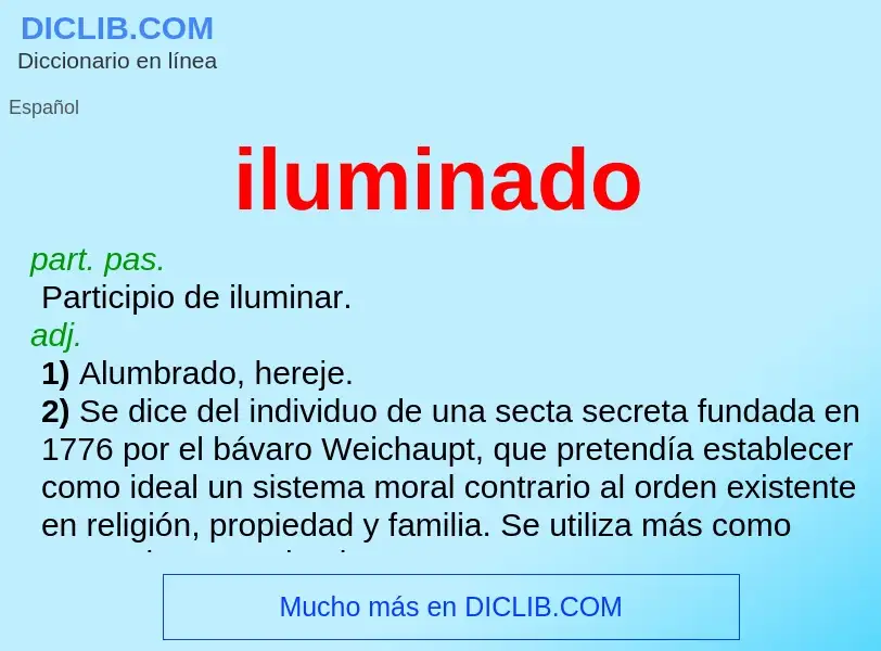 Wat is iluminado - definition