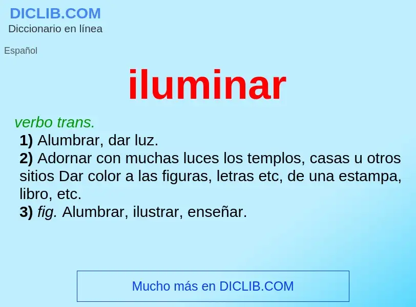 ¿Qué es iluminar? - significado y definición