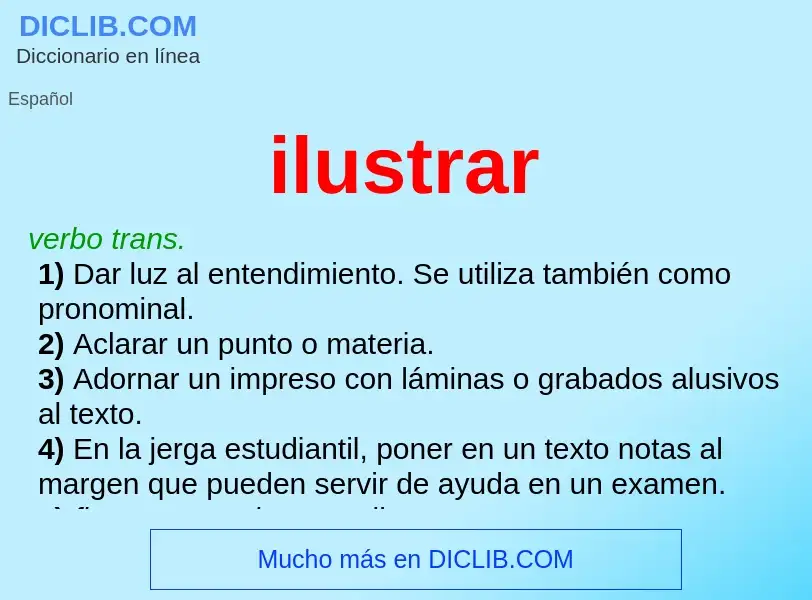 What is ilustrar - meaning and definition