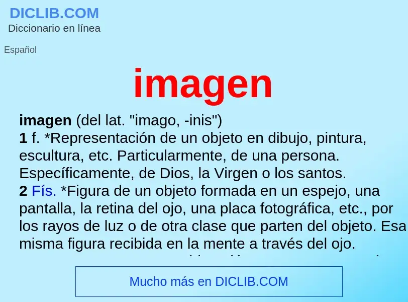 ¿Qué es imagen? - significado y definición