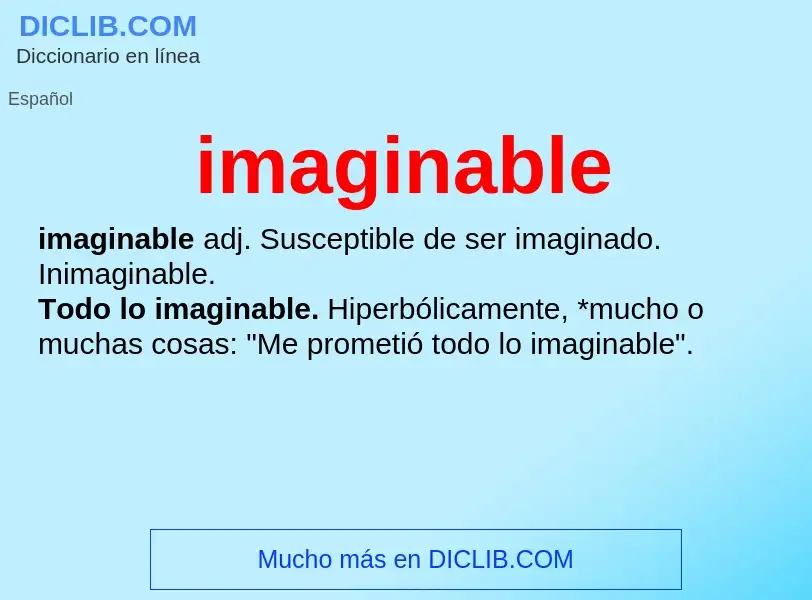 ¿Qué es imaginable? - significado y definición