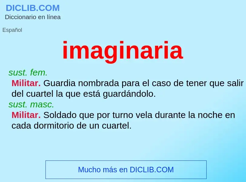 ¿Qué es imaginaria? - significado y definición