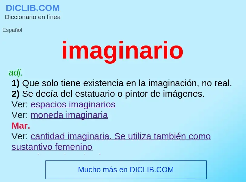 Che cos'è imaginario - definizione