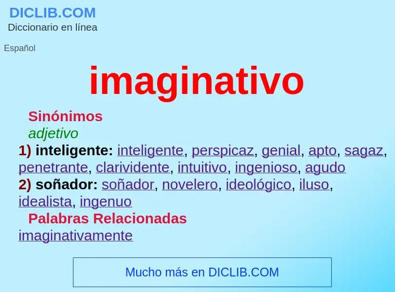 Wat is imaginativo - definition