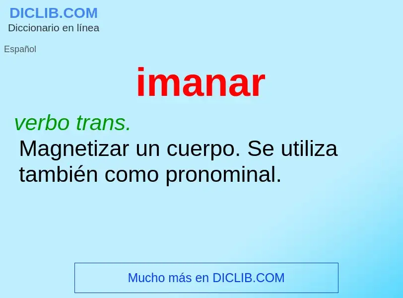 What is imanar - definition