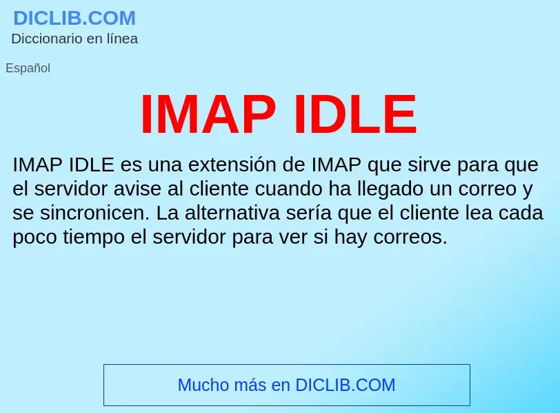 Wat is IMAP IDLE - definition