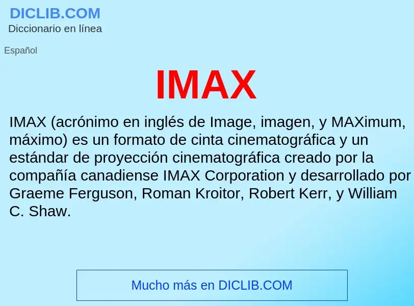 Wat is IMAX - definition