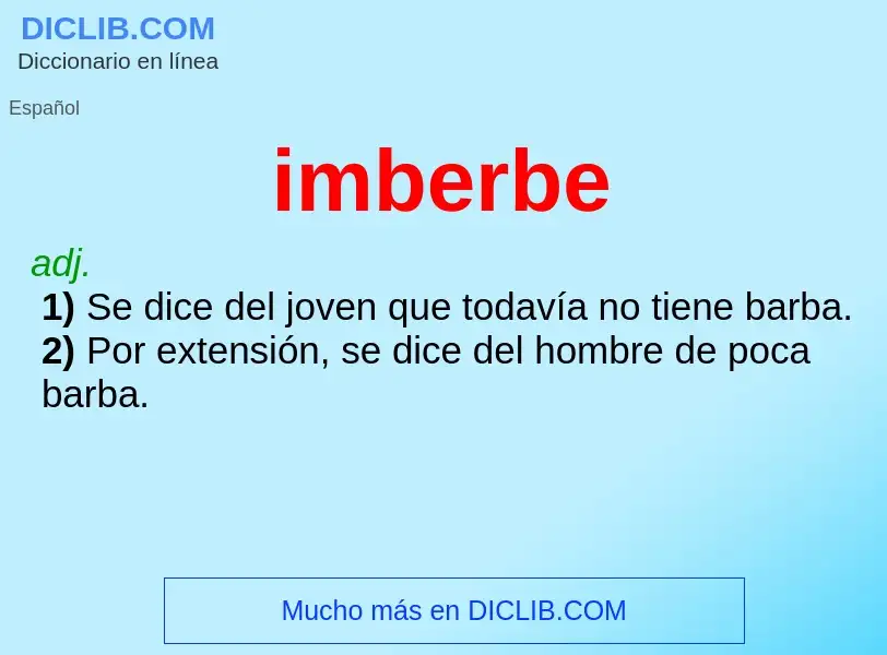 O que é imberbe - definição, significado, conceito