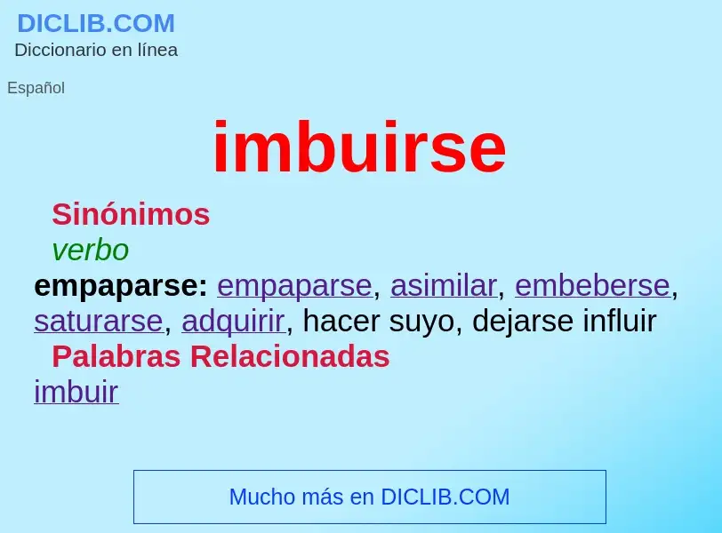 What is imbuirse - meaning and definition