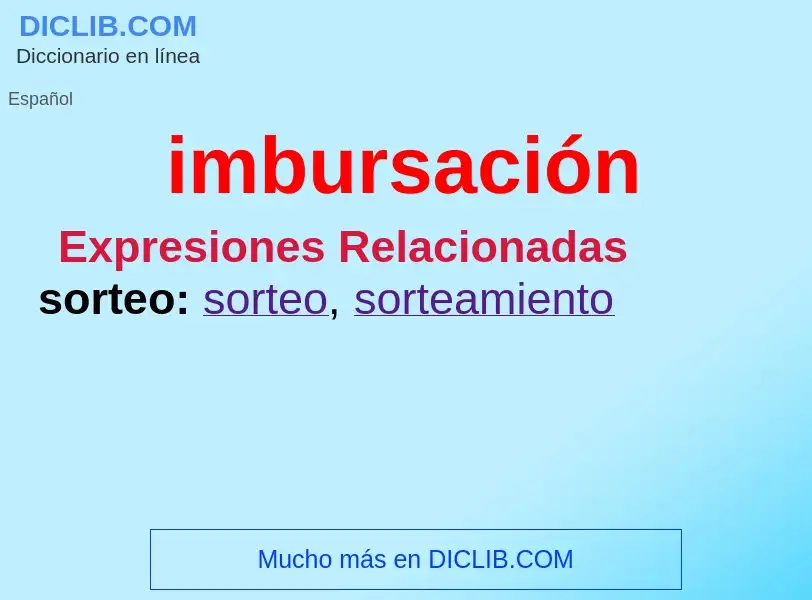 What is imbursación - meaning and definition