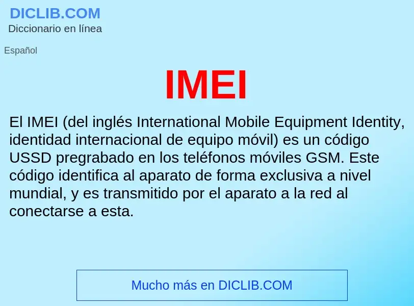 Wat is IMEI - definition