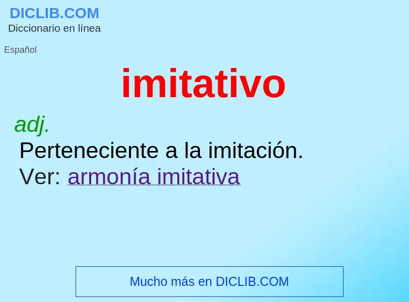 What is imitativo - definition