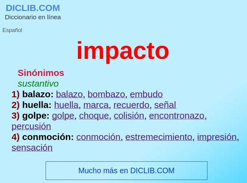 Was ist impacto - Definition