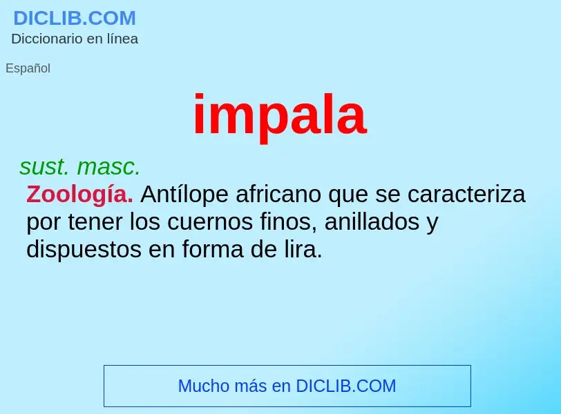 ¿Qué es impala? - significado y definición