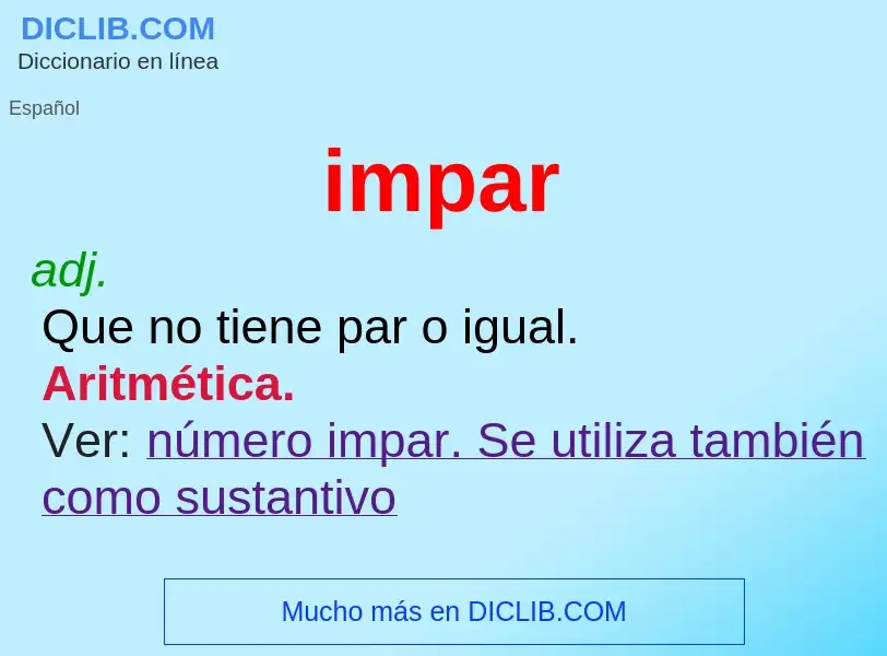 What is impar - definition