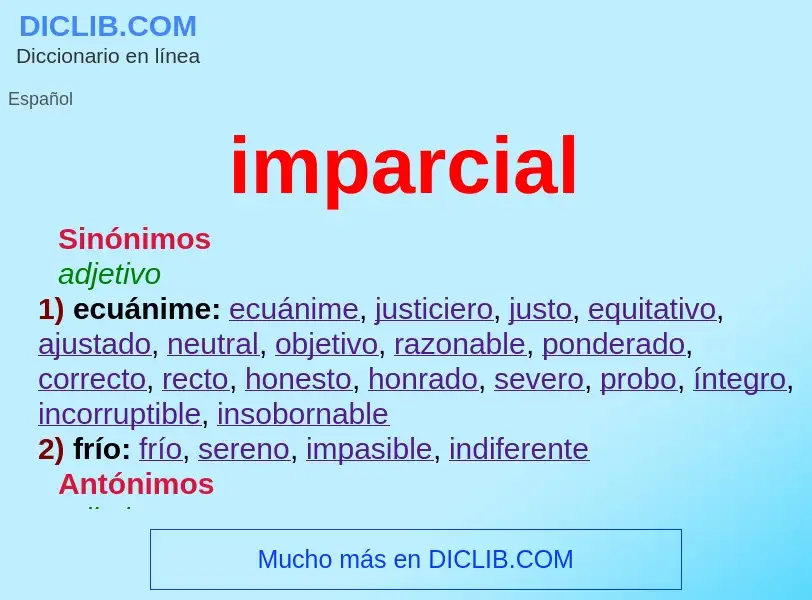 Wat is imparcial - definition