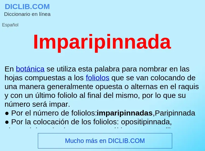 Was ist Imparipinnada  - Definition