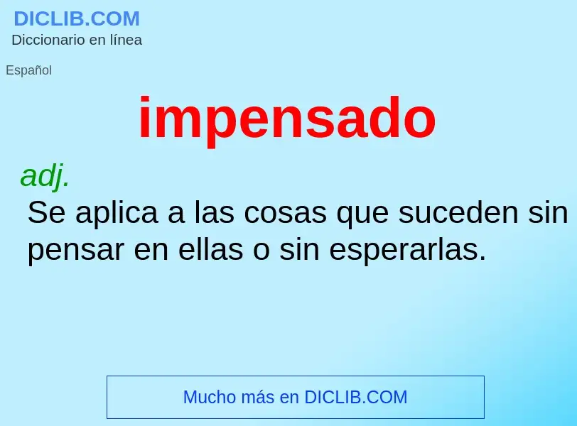 O que é impensado - definição, significado, conceito