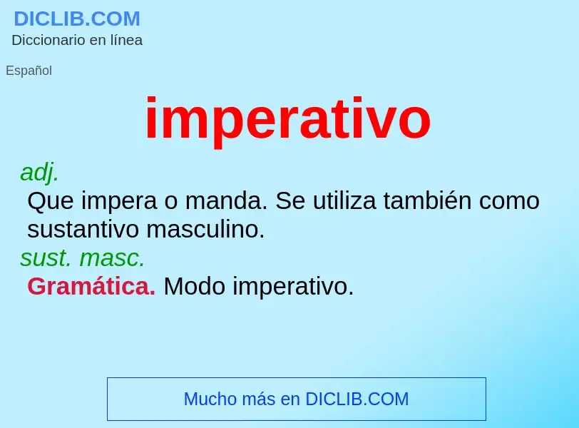 What is imperativo - definition