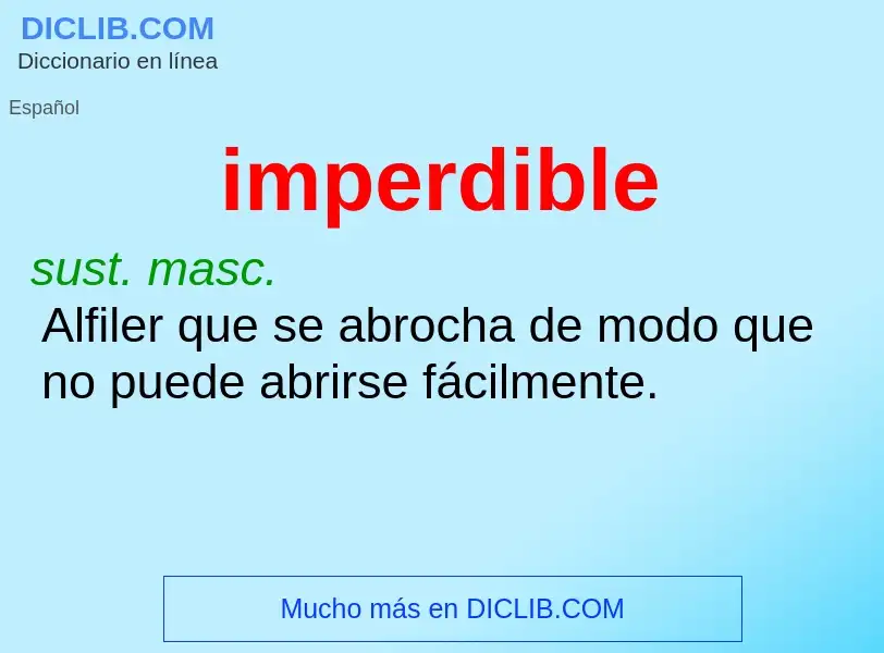 Wat is imperdible - definition