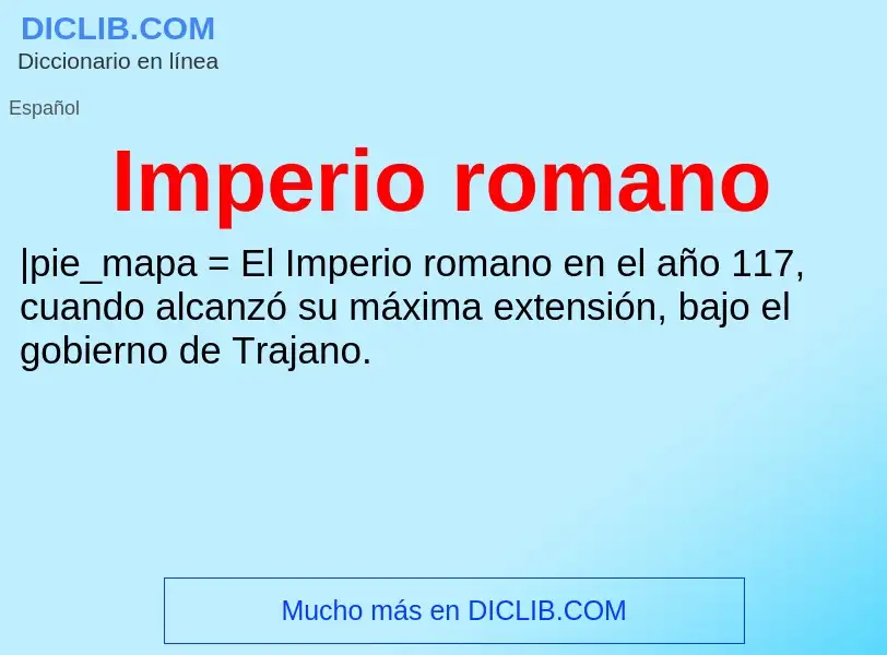 What is Imperio romano - definition