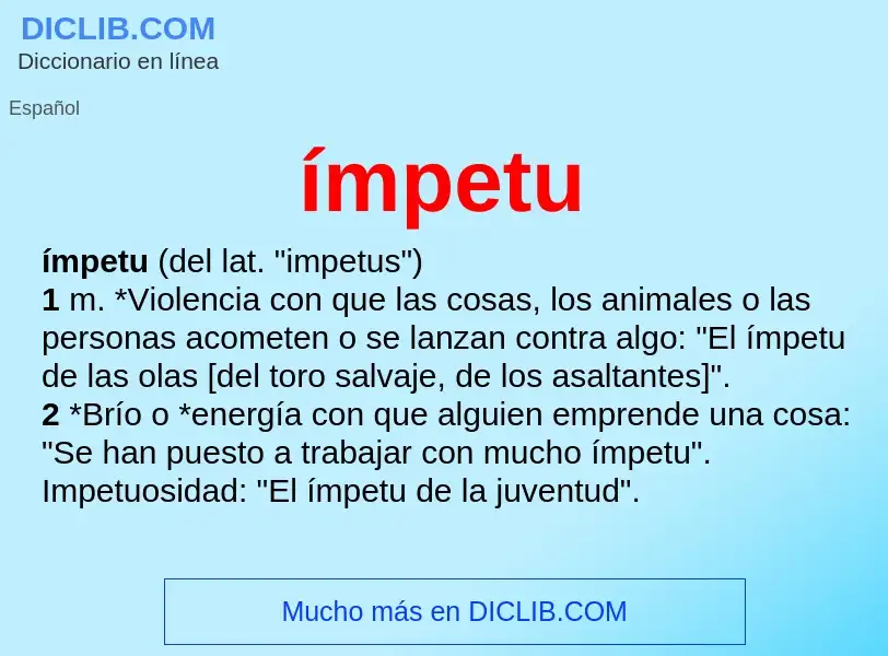 Wat is ímpetu - definition