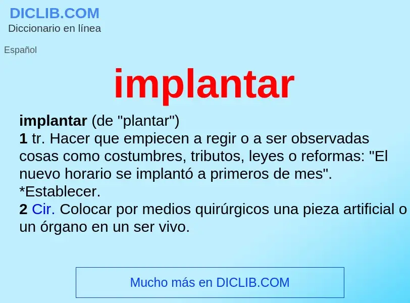 Was ist implantar - Definition