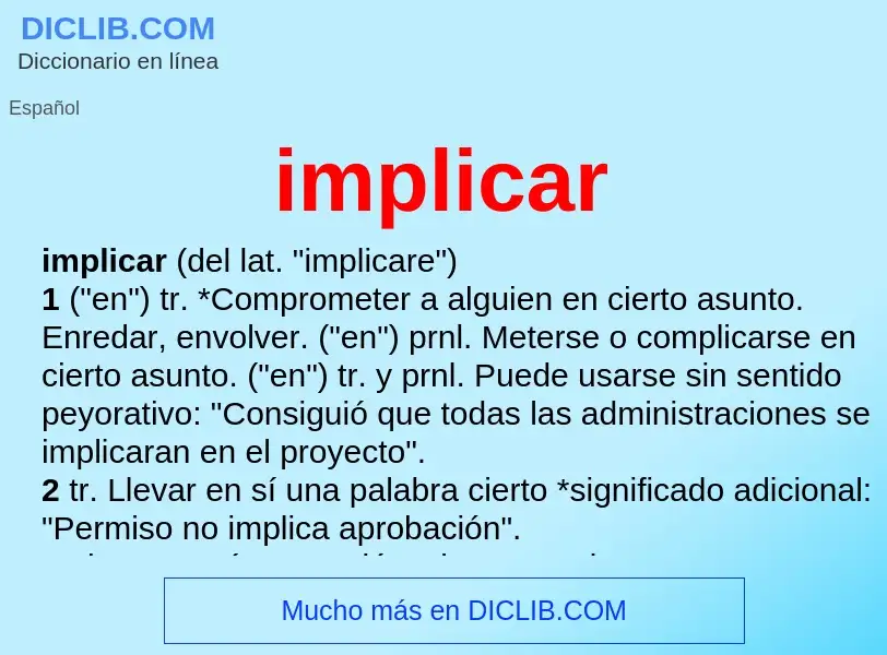 What is implicar - definition