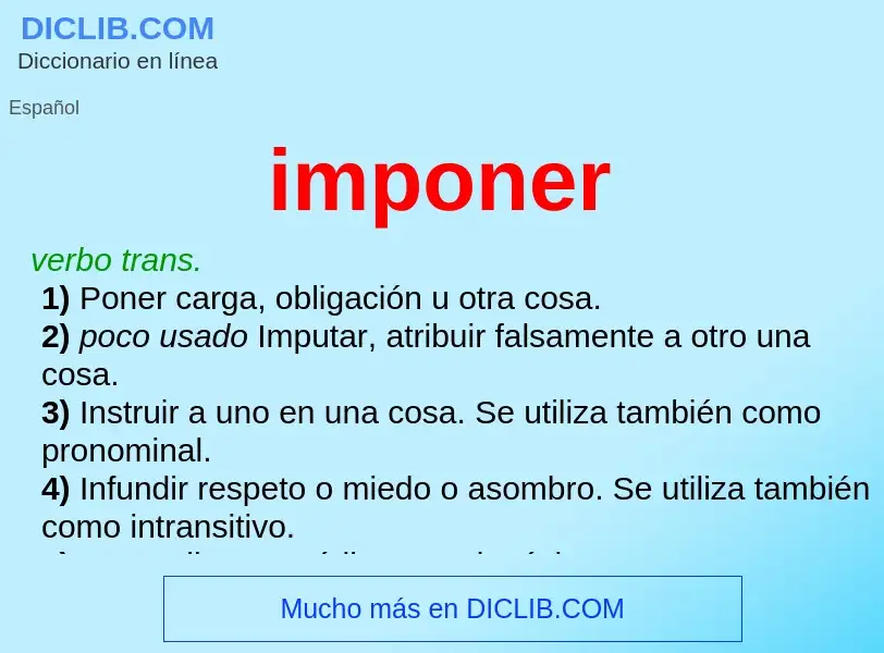 What is imponer - meaning and definition