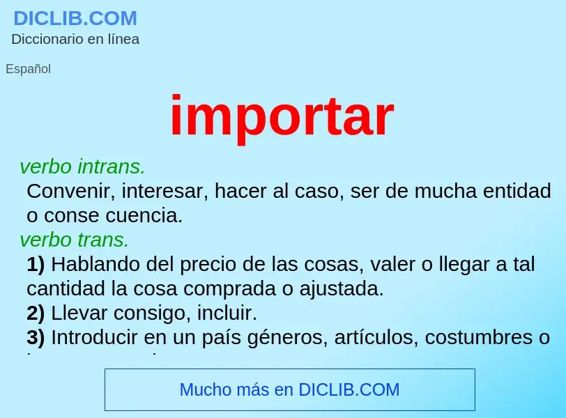 Wat is importar - definition