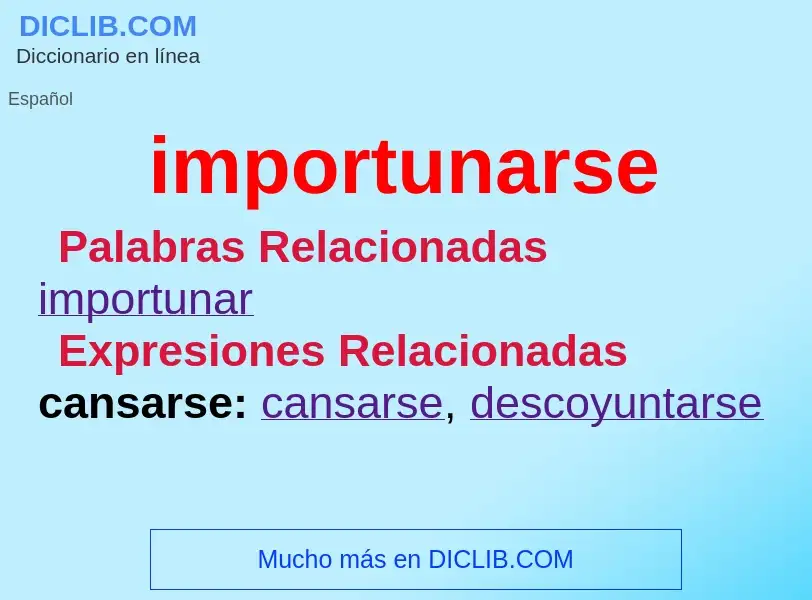 O que é importunarse - definição, significado, conceito