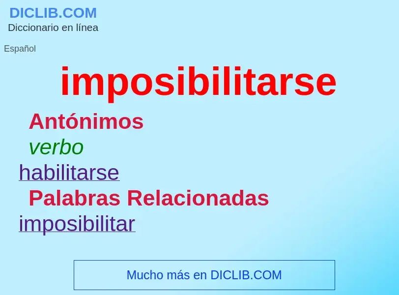 Wat is imposibilitarse - definition