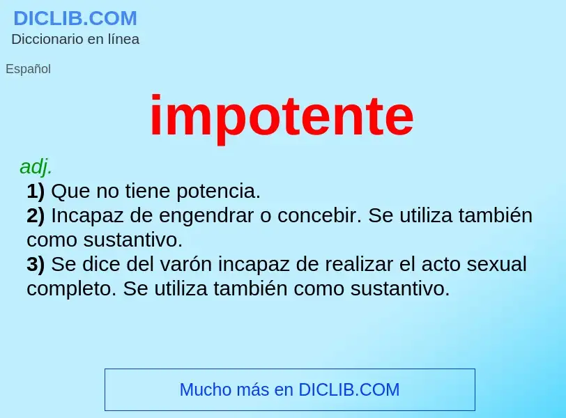 O que é impotente - definição, significado, conceito