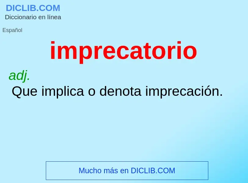 What is imprecatorio - definition